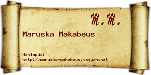 Maruska Makabeus névjegykártya